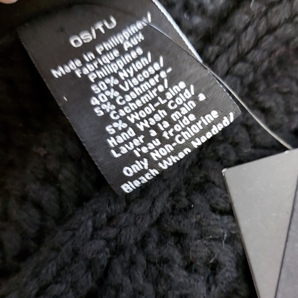 Badgley Mischka cableknit Hourglass scarf black - Picture 4 of 5